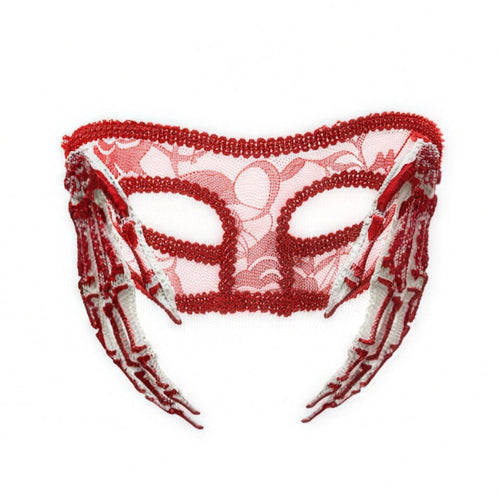 Bathory Lace Halloween Masquerade Mask with Sculpted Hand Detail