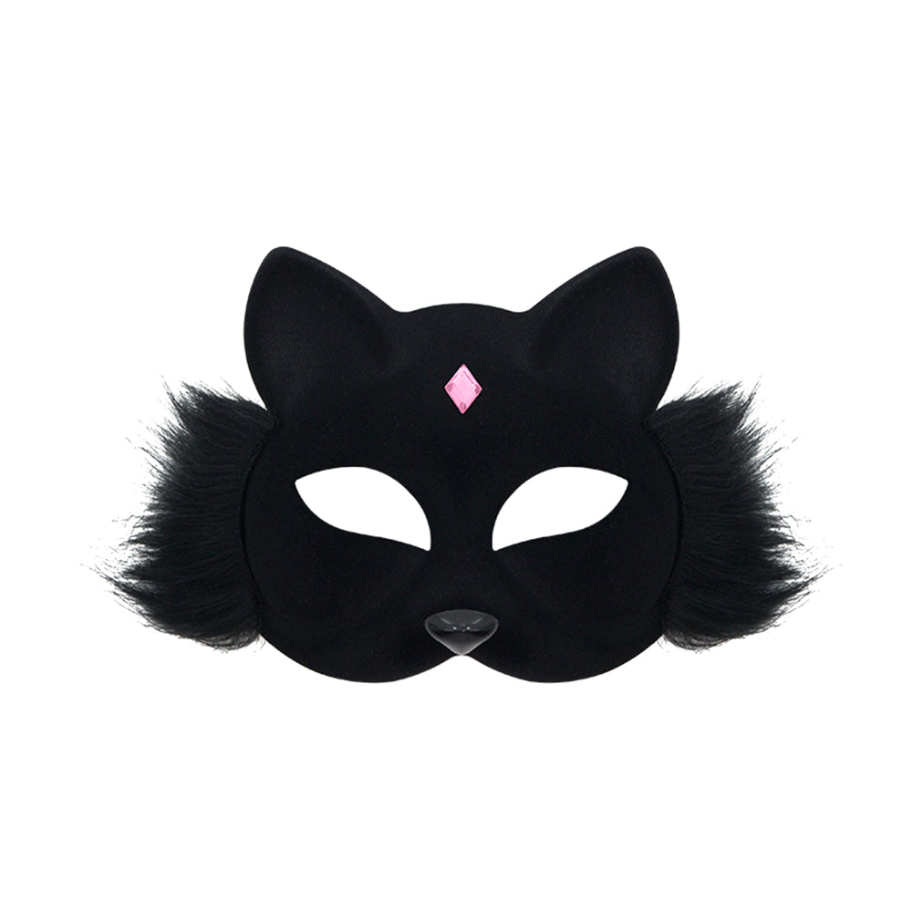 Bathory Faux Fur Fox Masquerade Mask