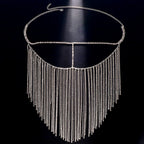 Bianca Crystal Fringe Face Veil Headpiece