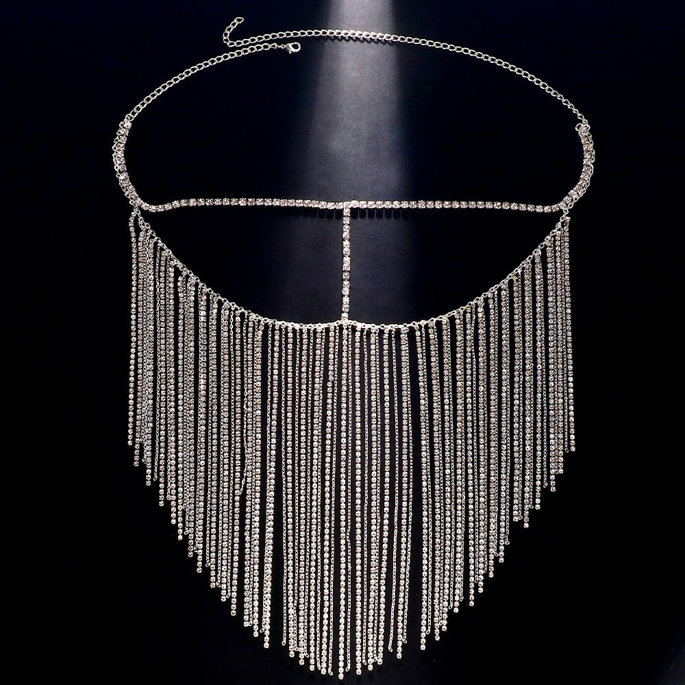 Bianca Crystal Fringe Face Veil Headpiece