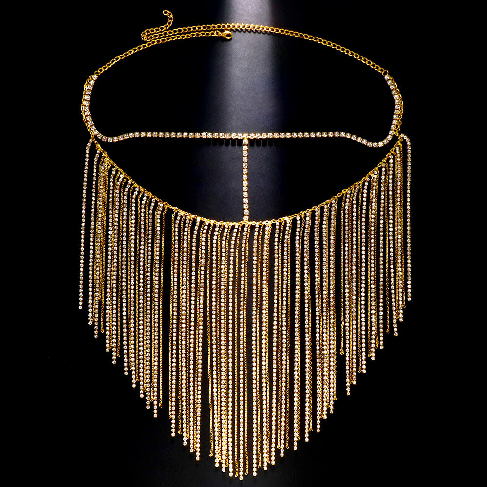 Bianca Crystal Fringe Face Veil Headpiece