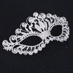 Silver Metal Rhinestone Masquerade Mask