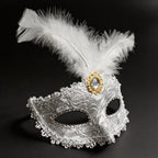 Giulia Ivory Lace  Venetian Masquerade Mask