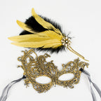 Marie Lace  Feathered  Masquerade Mask