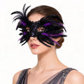 Giulia Raven Feather Eye Masquerade Mask