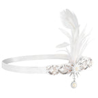 Giulia Vintage Feather Rhinestone Headband