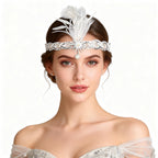 Giulia Vintage Feather Rhinestone Headband