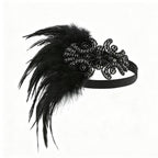 Giulia Art Deco Feather Rhinestone Headband