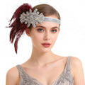Giulia Art Deco Feather Rhinestone Headband