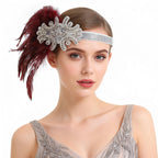 Giulia Art Deco Feather Rhinestone Headband
