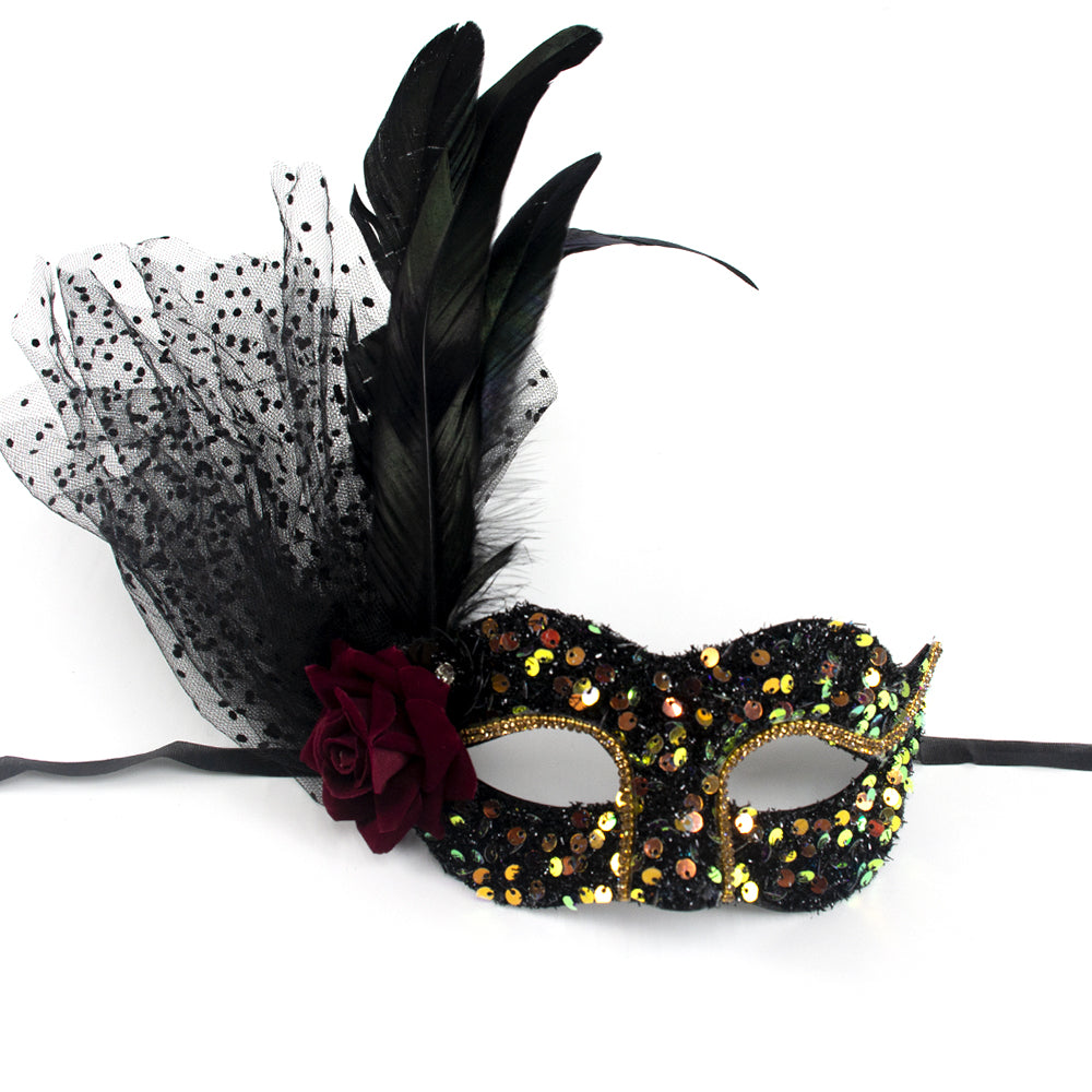 Giulia Peacock Feather  Masquerade Mask