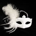 Giulia Ivory Whisper Feather Mask