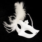 Giulia Ivory Whisper Feather Mask