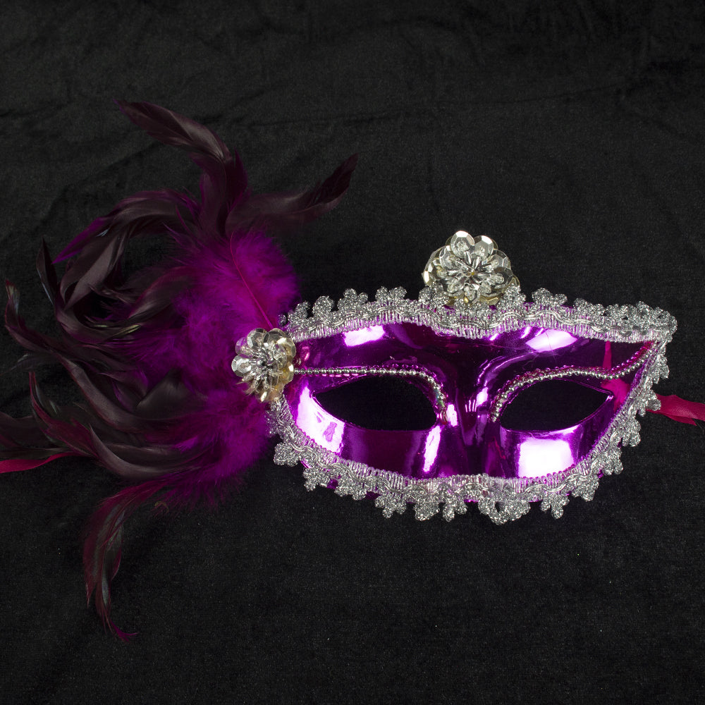 Giulia Midnight Feather Masquerade Mask