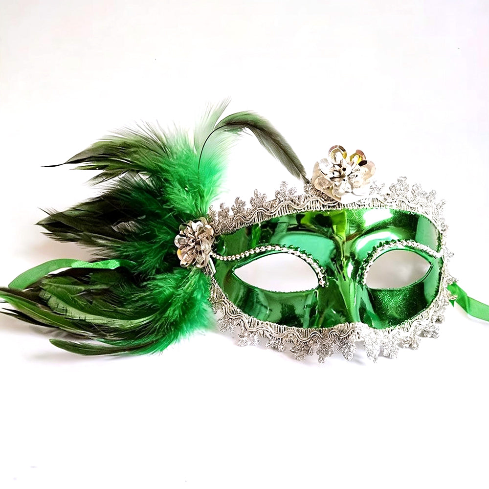 Giulia Midnight Feather Masquerade Mask