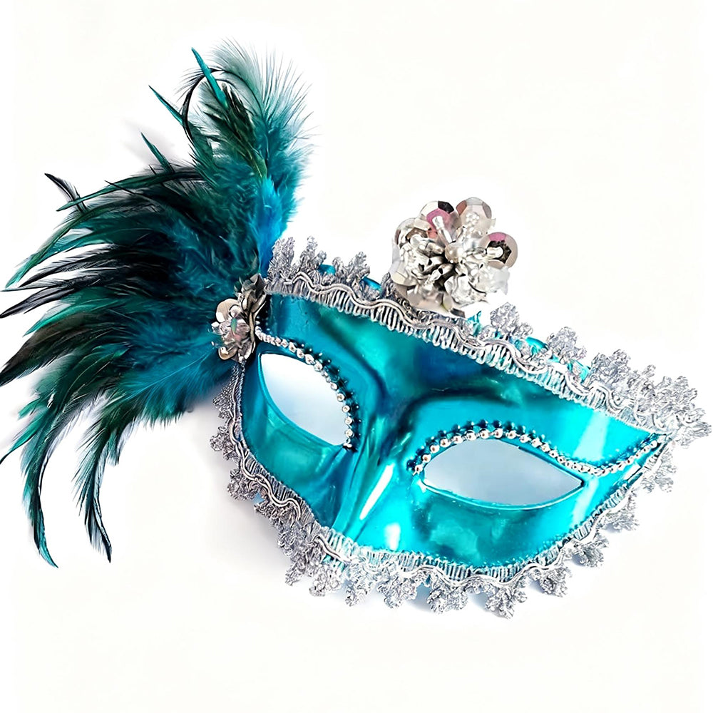 Giulia Midnight Feather Masquerade Mask
