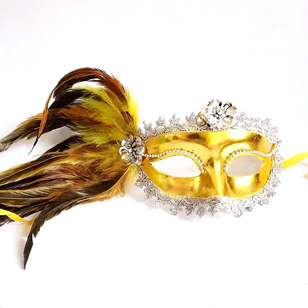 Giulia Midnight Feather Masquerade Mask