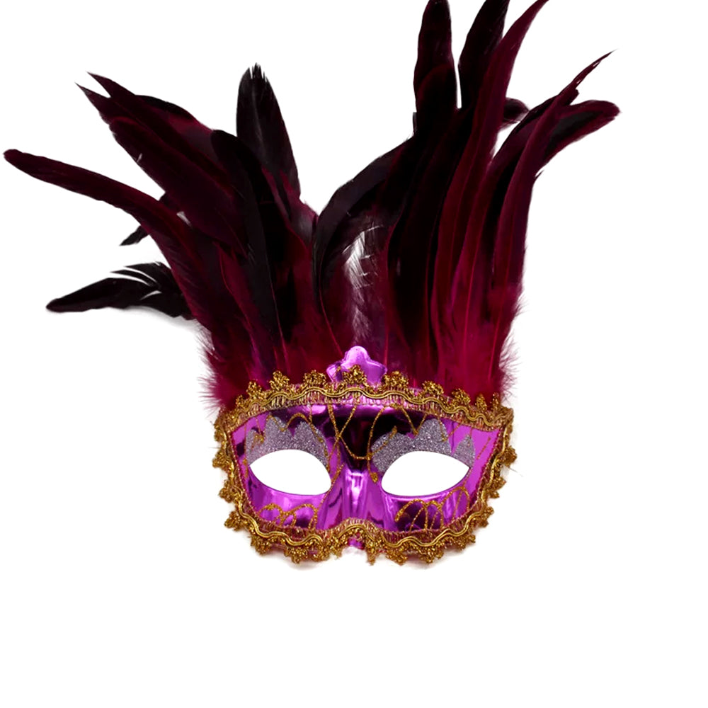 Máscara de plumas elegante Giulia