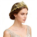 Héloïse Olive Branch Wreath Headpiece in Retro Gold