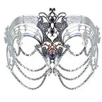 Héloïse Rhinestone-encrusted metal chain masquerade mask