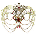 Héloïse Rhinestone-encrusted metal chain masquerade mask