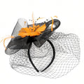 Héloïse Vintage Veil Flower Feather Headpiece