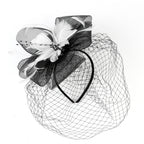 Héloïse Vintage Veil Flower Feather Headpiece