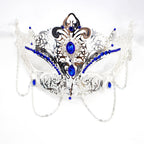Regina Royale Venetian Masquerade Mask with Ruby Crystals