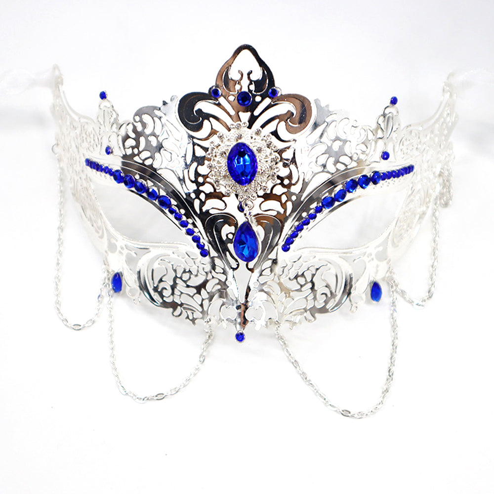 Regina Royale Venetian Masquerade Mask with Ruby Crystals