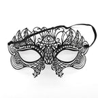 Regina Black Rhinestone Butterfly Filigree Venetian Mask