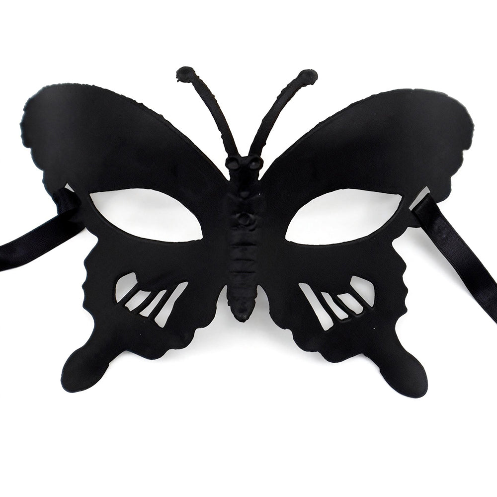 Héloïse Black Butterfly Wing Venetian Masquerade Mask