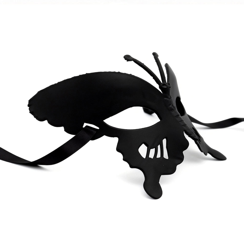 Héloïse Black Butterfly Wing Venetian Masquerade Mask