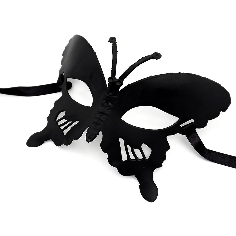 Héloïse Black Butterfly Wing Venetian Masquerade Mask