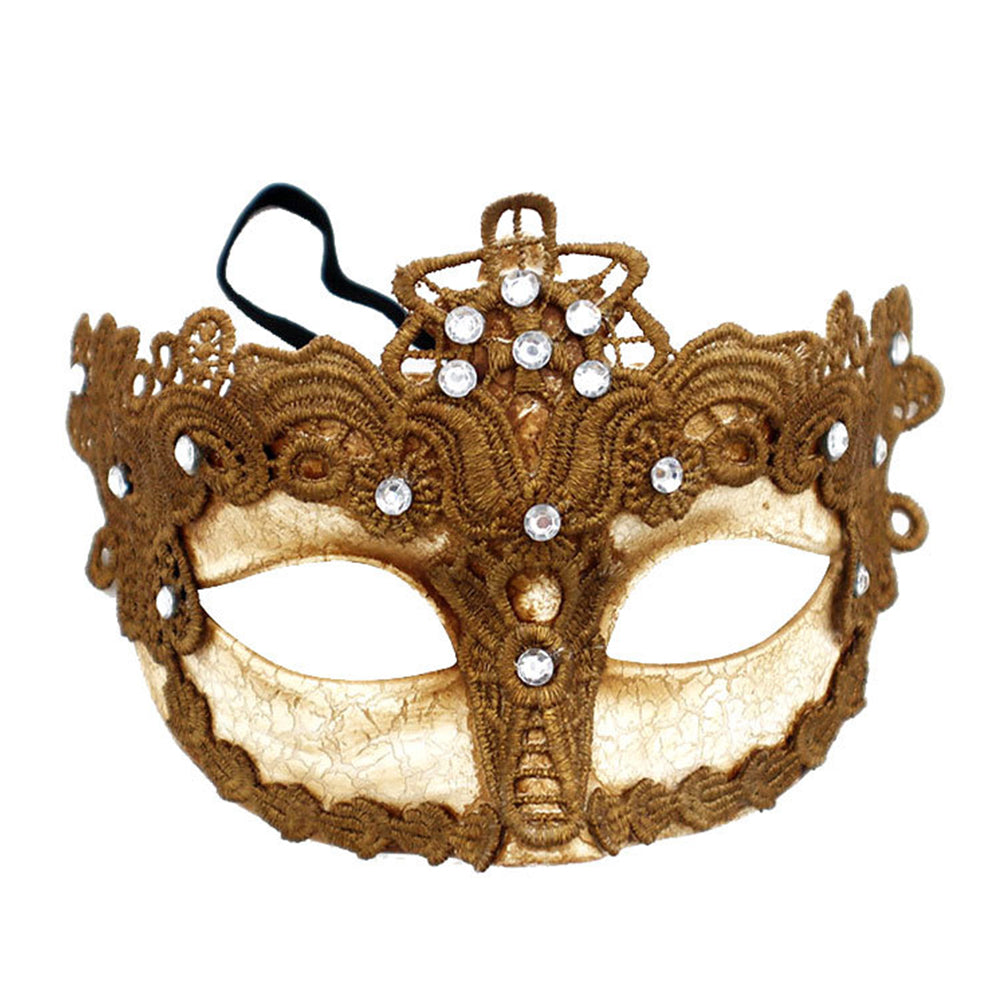 Héloïse Gold Regal Lace Venetian Couple Masquerade Mask