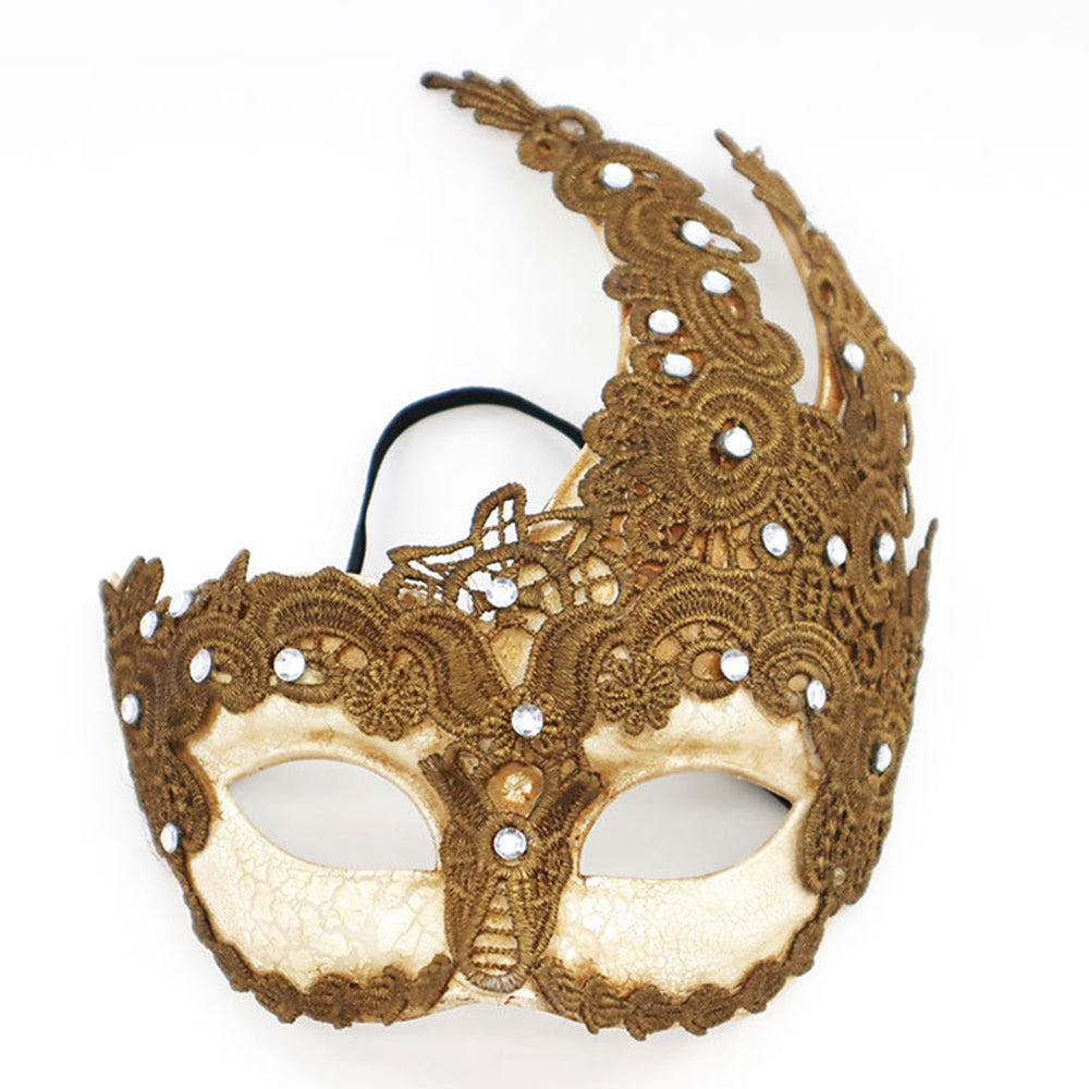 Héloïse Gold Regal Lace Venetian Couple Masquerade Mask