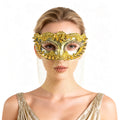 Regina Gold Mesh Veiled Mask