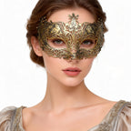Regina Gold Filigree Venetian Masquerade Mask