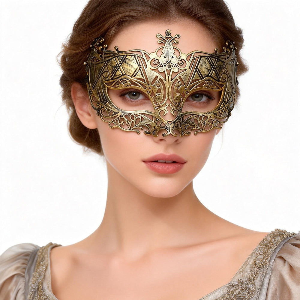 Regina Gold Filigree Venetian Masquerade Mask