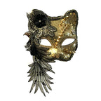 Héloïse Black Lace Gold Gothic Masquerade Mask