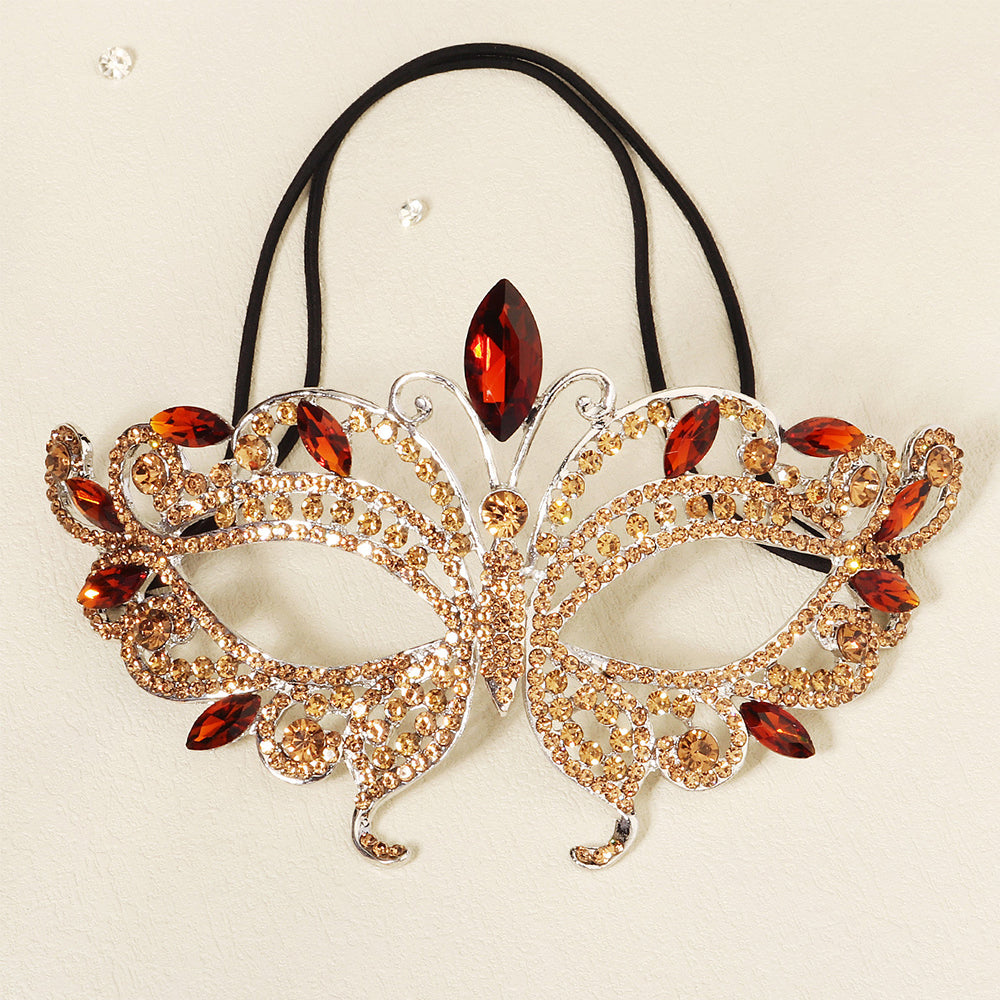 Kelly Pink Butterfly Jewel Masquerade Mask