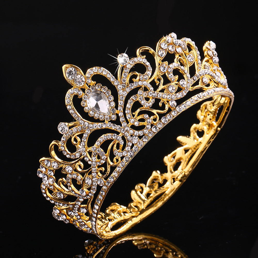 Kelly Pink Princess Crown Headpiece with Ornate Alloy Design