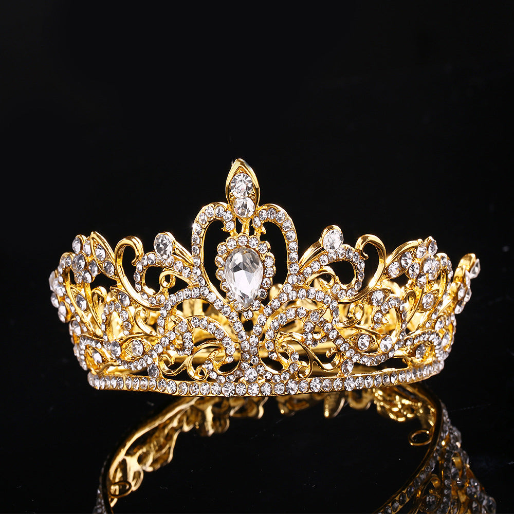 Kelly Pink Princess Crown Headpiece with Ornate Alloy Design
