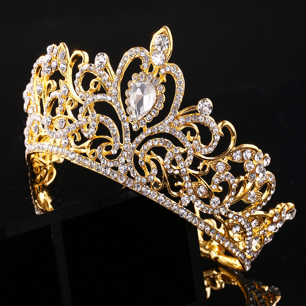 Kelly Pink Princess Crown Headpiece with Ornate Alloy Design