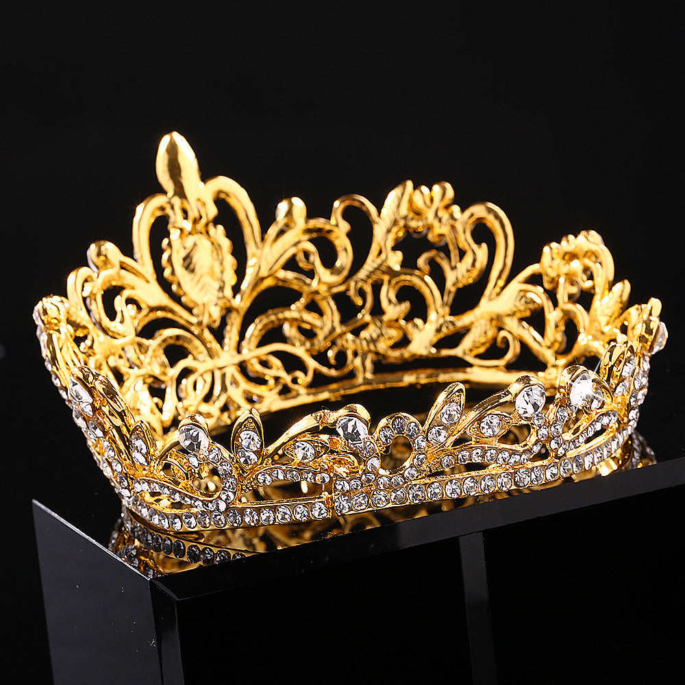 Kelly Pink Princess Crown Headpiece with Ornate Alloy Design