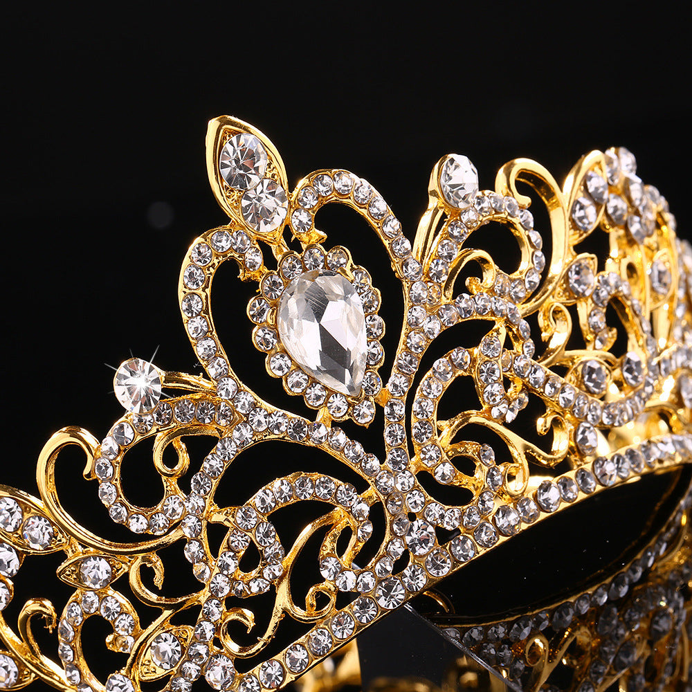 Kelly Pink Princess Crown Headpiece with Ornate Alloy Design