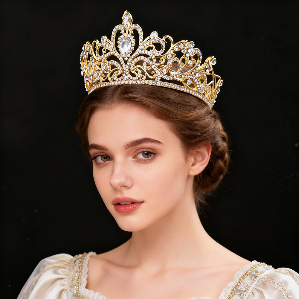 Kelly Pink Princess Crown Headpiece with Ornate Alloy Design