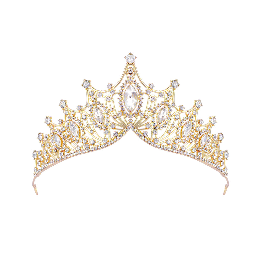 Kelly Pink Queen Crown Headpiece with Diamond Accents