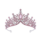 Kelly Pink Queen Crown Headpiece with Diamond Accents