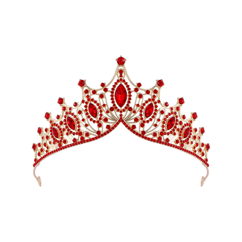 Kelly Pink Queen Crown Headpiece with Diamond Accents