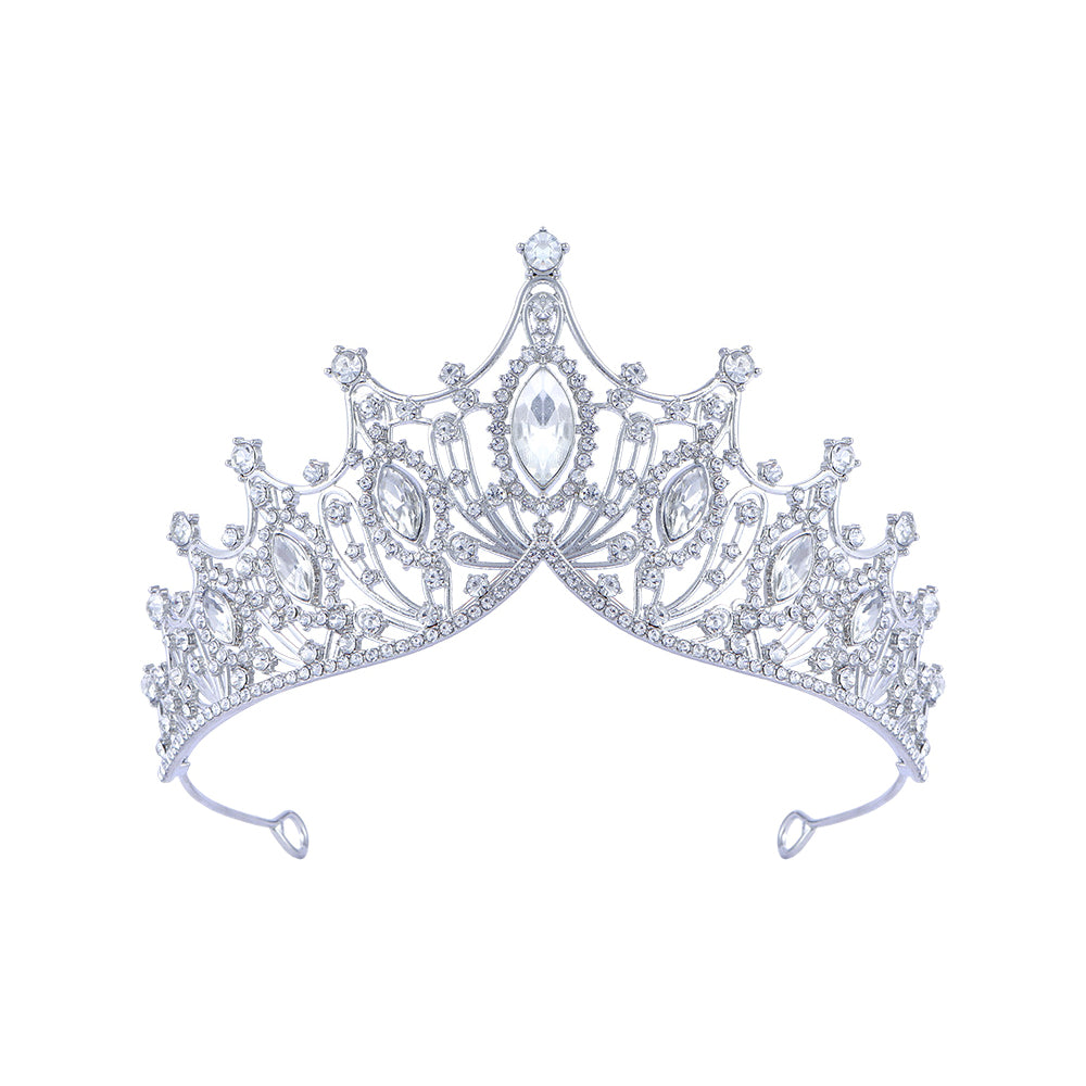 Kelly Pink Queen Crown Headpiece with Diamond Accents